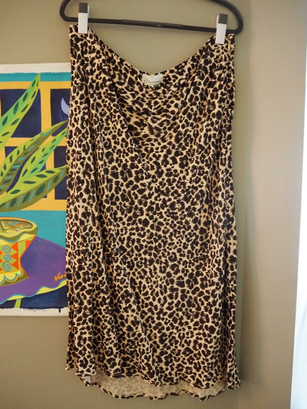 Leopard Print Midi Skirt - Brown & Black Anthropologie size 16W